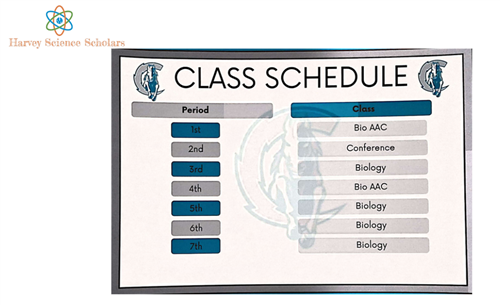 K. Harvey Class Schedule